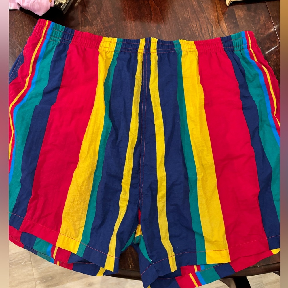 Vintage Striped Men Swim Shorts